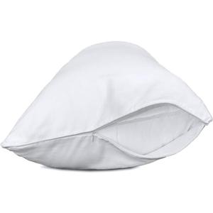 Precoco King Pillow Cases Set of 2 | 100% Cotton White Pillowcases King Size with 600 Threads | Stable Pillow Covers with Zipper Hidden for Hotel Quality, 20x36