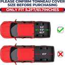 MOSTPLUS 5.5FT Quad Fold Soft Truck Bed Tonneau Cover On Top Compatible for Ford F150 2015-2025 2026 F-150 Bed Fourth Fold Styleside Bed Cover 67Inch