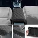 SXCY for 2024 2025 2026 Kia Seltos Armrest Cover for Kia Seltos 2025 2026 Accessories 2021-2024 2025 2026 Seltos Center Console Cover Pad 2024 2025 2026 Seltos Middle Console Cover (Thick Soft Pad)