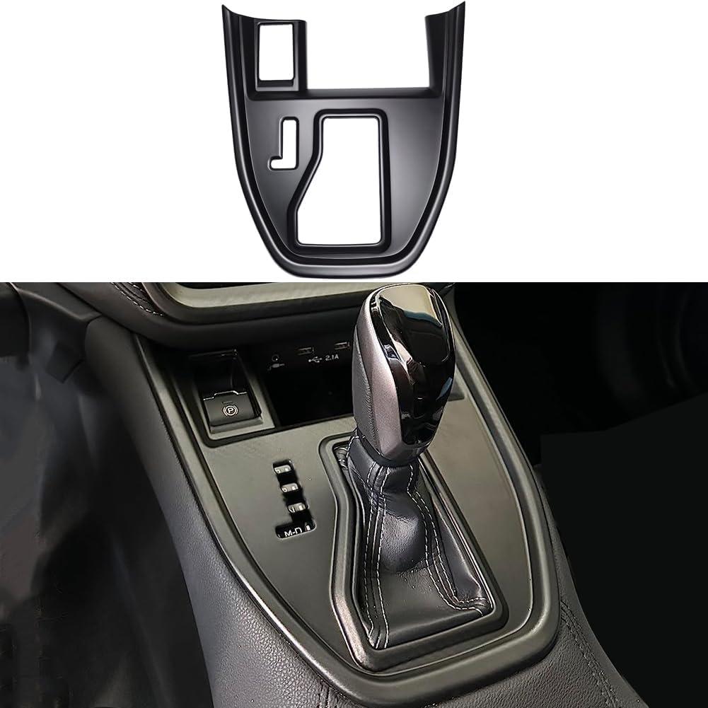 Kolya Interior Center Console Gear Shift Panel Cover Trim for Subaru Outback Legacy Accessories 2020 2021 2022 2023 2024 2025 (Grey and Red, Without Extra Button)
