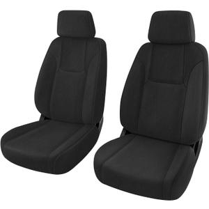 SAPUBK Seat Covers Sets Replace for 2019-2025 Chevy Silverado/GMC Sierra 1500, Premium Neoprene with Composite Soft Foam Lining Breathable Seat Cover Cushion (Black, Front)