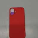 ORNARTO Compatible with iPhone 16 Plus Case 6.7, Slim Liquid Silicone 3 Layers Full Covered Soft Gel Rubber Phone Case Protective Cover 6.7 Inch, Red