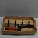 Homode Over The Door Hooks Heavy Duty, Wood Over Door Hanger Hook with Coat Hooks for Hanging Towels, Clothes, Hats, Bags - Rustic Brown Black