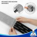 MR.SIGA Flexible Microfiber Long Duster for Gap Cleaning, Stainless Steel Adjustable Handle, Washable Gap Cleaning Duster Gray, 9*1.5*118cm