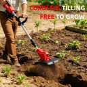 Cordless Tiller Cultivator, 360PRM Electric Garden Tiller, with 2X4.0Ah Batteries & LCD Display, 48 Steel Tines, 9" Tilling Width, 6.6" Depth, Battery Powered Rotary Tiller Lawn/Soil Cultivation