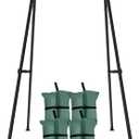 Swing Stand for Kids, Baby Swing Frame, Toddler A-Frame Metal Swing Set for Backyard, Outdoor Indoor use, Fits for Most of The Toddlers Swings (Dark Black)