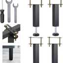 4Pack 7.8-10.6 Inch Adjustable Height Center Support Legs for Bed Frame Furniture Cabine Metal Feet Replacement