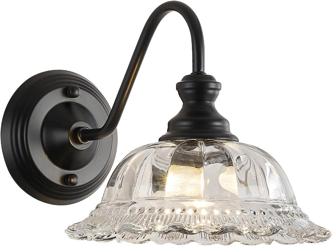 HDDFL Modern Wall Scone Bedside Wall Lamp Matte Black Light Fixtures in Door Lighting Fixture for Living Room Porch Staircase Drawing Room Bedroom (9.84in)
