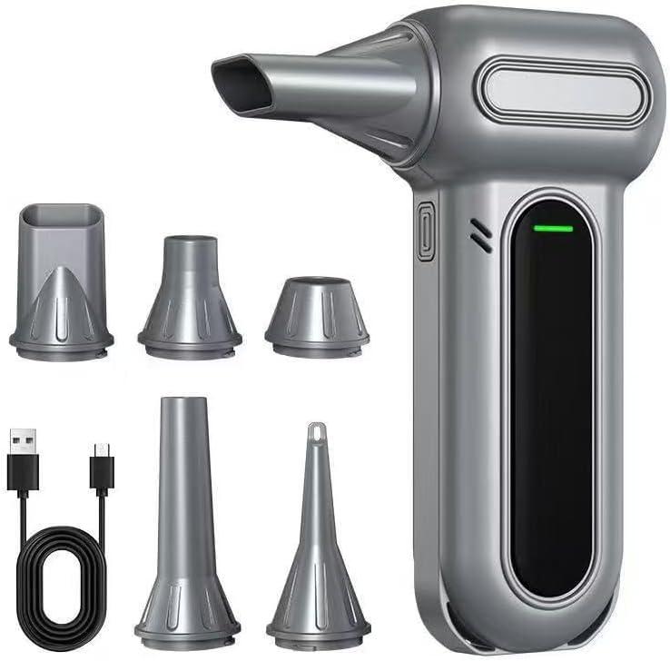 Electric Air Duster-150000RPM Super Power Cordless Air Duster, Rechargeable Brushless Motor Durable Blower, 3-Gear Adjustable Dust Blower for Computer, Indoor & Outdoor, House & Car