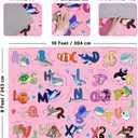 Kids Rugs for Playroom Educational Rug for Learn The ABC Alphabet, Soft Machine Washable Non-Slip Cute Carpet for Classroom Toddler Nursery Kids Room Decor Mat