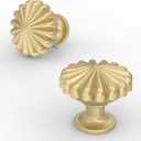Asidrama 10 Pack Brushed Gold Kitchen Cabinet Knobs - Dresser & Drawer Knobs - Zinc Cabinet Hardware (Single Hole Knob)