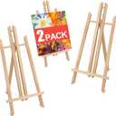 2PCS 17 Inch Desktop Easel, Party Easel, Wooden Easel - Versatile Tabletop Art Display Stand for Creative Projects and Events