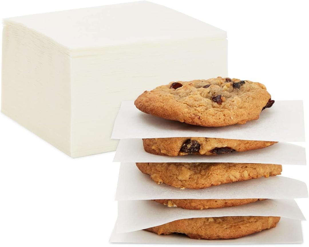 Juvale 1000 Pack of Precut Parchment Paper Sheets, 4x4 Square Baking Sheet