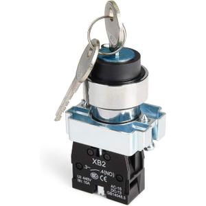 APIELE 22MM 2 Position Key Switch 1NO XB2-10Y/21 (2 Position Maintained)