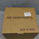 Chicken Feeder No Waste 20 lb with 4 Ports, Rain Proof Gravity Feed Chick Feeders Bucket (Blue)