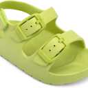 ChayChax Toddler Boys Girls Double Buckle Sandals Children's Adjustable Back Strap Water Sandal, Fruit Green, 6 Toddler, Fruit Green 