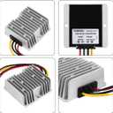 HOMELYLIFE DC Voltage Reducer DC 8V-40V to 12V 6A 72W Converter Automatic Buck Boost Converter Step Down Up Regulator Waterproof Module Transformer for Golf Cart Club Car