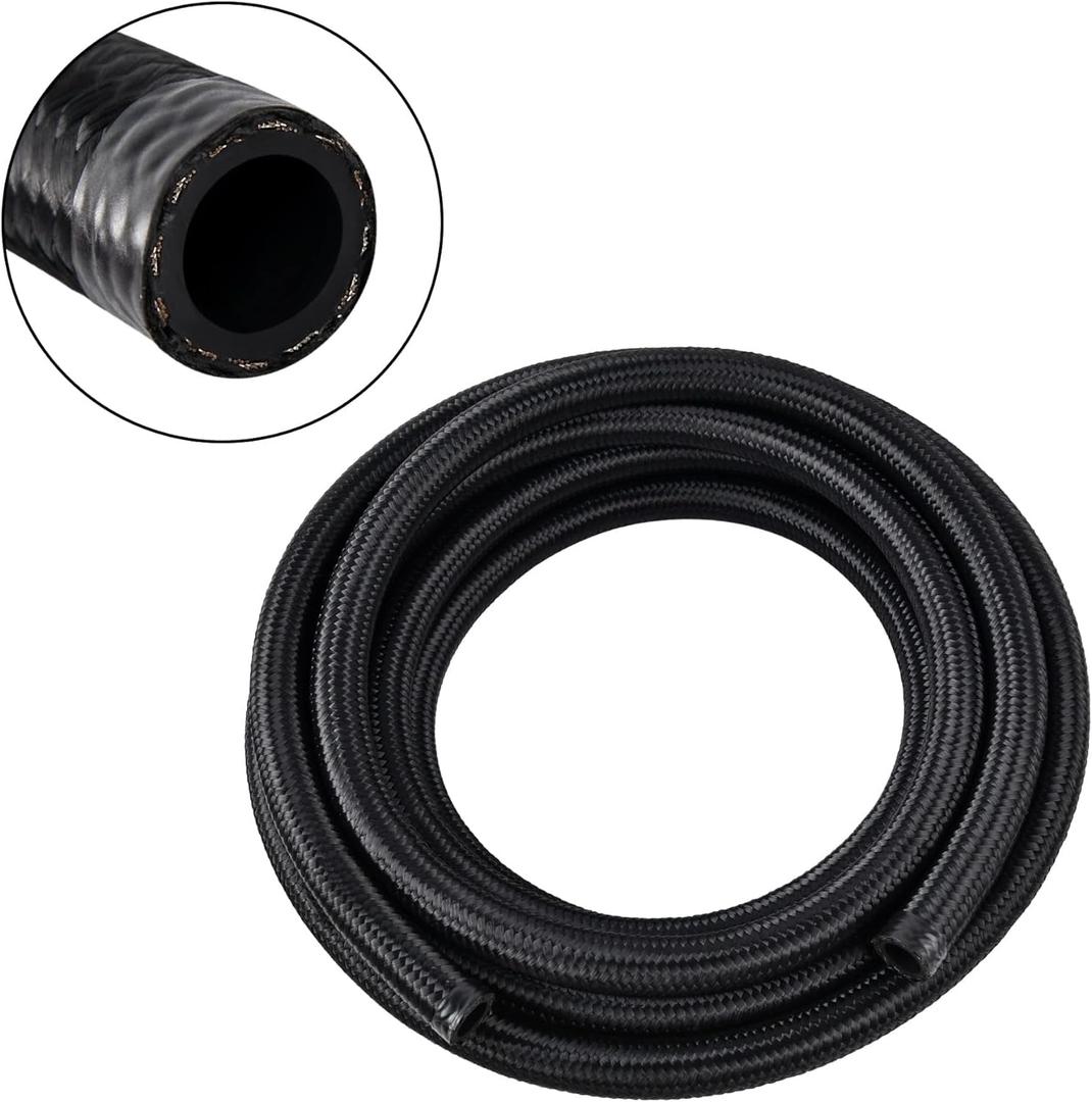 EVIL ENERGY 8AN Fuel Line, AN8 Braided Fuel Hose Nylon CPE 10FT Black