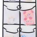 GOMAJI 12 Large Pockets Over Door Hanging Shoe Organizer, White
