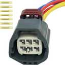 6 Wires Halogen Headlight Connector Wiring Harness Pigtail Plug Fit for 2011-2014 Chrysler 200 for 2004-2008 Chrysler Crossfire. Replaced OE 5182591AE 5182591AC