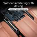 Premium Leather Car Seat Gap Filler Organizer Universal Center Console Organizer with Card Slots for Suv Truck (Black, 2 Pack) Car Seat Storage Box for Phone,Keys,Glasses,Card Car Interior Accessories