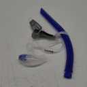 Swim Snorkel for Lap Swimming,Adult Swimmers Snorkeling Gear for Swimming Snorkel Training in Pool and Open Water,Snorkle Center Mount Silicone Mouthpiece One-Way Purge Valve (C-2nd generation-blue)