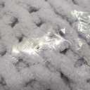 WESHIONGOO Chunky Knit Blanket Throw 40"*40" Knitted Throw Blankets for Couch Bed Fluffy Soft Blanket with Jumbo Chenille Yarn Thick 100% Handmade(Lilca) (Lilac)