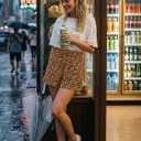 Summer High Waist Wide Leg Elastic Drawstring Shorts with Pockets (S)