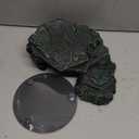 JWIZYOTR Bearded Dragon Basking Platform, Turtle Basking Platform Decorative Reptile Hideout with Rock Slate Plate in Terrarium for Lizard, Leopard, Crested Gecko (Large-Green)