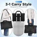 Portable Monitor Carrying Case for 15.6" to 17.3" Portable Monitors — Fits 2 Monitors — Structured Travel Bag with Padded Protection Shoulder Strap and Luggage Sleeve for Portable Monitors