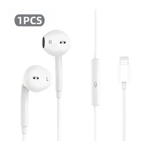 1 Pack for iPhone Headphones Wired Earbuds Earphones Built-in Microphone & Volume Control Nosie Reduction for iPhone 14 Pro Max/14 Plus/13/12/11/XR/XS/X/8/7/SE, Plug and Play Support All iOS Syste