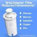 Brita Large Water Filter Pitcher for Tap and Drinking Water, Includes 1 Standard Filter, BPA-Free, Lasts Two Months, 10-Cup Capacity, Bright White