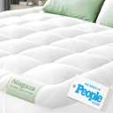 Niagara Sleep Solution Ultra Soft Queen Size Mattress Topper - Viscose Made from Bamboo Pillow Top Mattress Pad for Back Pain Relief - Naturally Cooling for Hot Sleepers, White