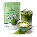 Brewnova Ceremonial Grade Matcha Powder - Premium Organic Shade-Grown Stone-Milled First Harvest Unsweetened Gluten-Free Vegan Green Tea for Matcha Latte, Teas & Recipes, 3.53oz Double-Seal Pack(100g) (EXP 10/25/27)