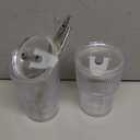 Iced Coffee Cups With Lids and Straws 2 Pcs, 16 OZ Unbreakable Glasses Drinking Set,Clear Plastic Cups Reusable Iced Coffee Tumbler with Lid and Straw, To Go Coffee Cups Dishwasher Safe