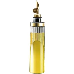 Glass Olive Oil Dispenser Bottle for Kitchen 22OZ/650ML Oil and Vinegar Dispenser with Stainless Steel Pour Spout and Labels