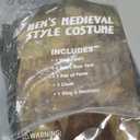 Renaissance Costume Men 5 Pcs Halloween Medieval Cloak Outfit Set, XL
