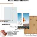 JCJMY 16x22 Picture Frame with 12x18 Mat, Display Photo 12x18 with Mat or 16 x 22 Without Mat, Wall Hanging Large 16 by 22 Poster Frame with Plexiglass, Rustic Brown