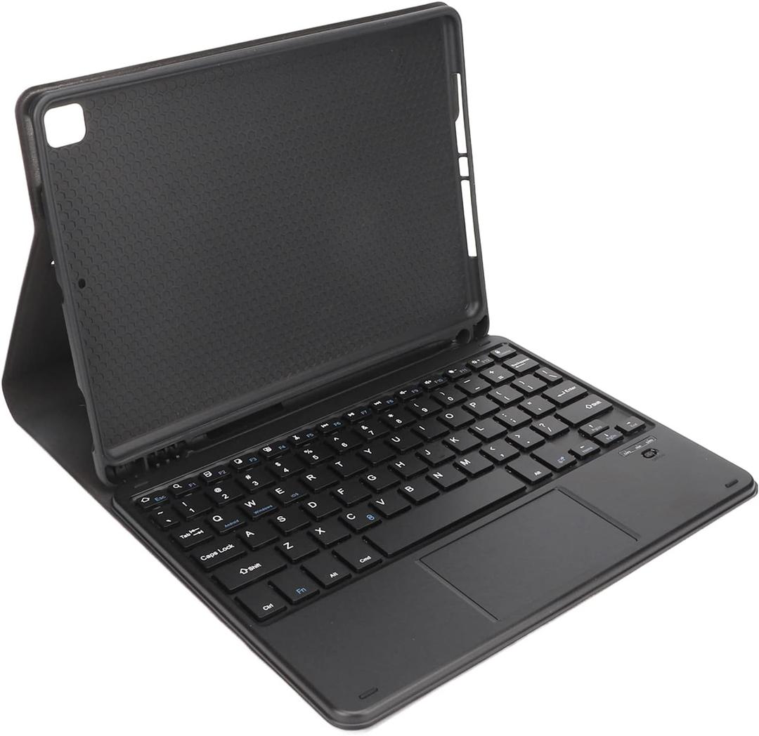 Septpenta Tablet Keyboard Case for for OS Tablet/Pro/Air 9.7In(2017/2018), Magnetic Detachable Keyboard, Multi Gesture Smart Touchpad, Wireless Transmission 33Ft(Black)
