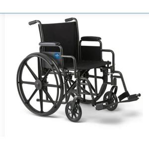Medline - Durable Steel Wheelchair with Flip-Back 20"