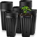 Tessco for you 50 Pcs Planter Pots, 7.8 Inches 0.38 Gallons Square Nursery Pot for Indoor Outdoor Plants, Lightweight Deep Plastic Plant Nursery Container with Drainage Holes