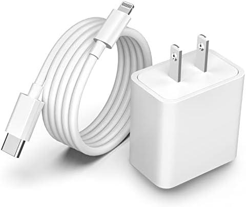 iPhone Fast Charger Cable,Fast Charger iPhone 20W PD USB C Wall Charger Type C Power Adapter Lightning Cable Fast Charging Plug Compatible with iPhone14/13 Pro/12/11/XS/Max/XR/X/8 Plus/SE 2022,iPad