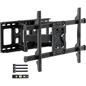 PERLESMITH Full Motion TV Wall Mount for 37-75 Inch TVs up to 132 lbs, TV Mount with Swivel Articulating Arm, Wall Mount Bracket Fits 12"/16" Wood Studs, Tool-Free Tilt, Max Vesa 600x400mm