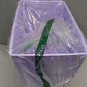 iDesign Small Plastic Bathroom Trash Can, Slim Rectangle Garbage Bin for Bedroom, Office, Dorm, Purple