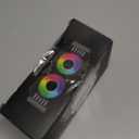 ASHATA DRS02 Laptop Cooler Cooling Pad, Portable Laptop Cooling Pad with Antiskid Mount, Light Emitting Fan, USB Foldable Heat Dssipation Stand for Notebook Computer