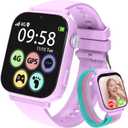 AXYWINBO Kids Smart Watches for Girls Boys 4g GPS Call TextSmart Watch for Kids Game Camera Pedometer Alarm Clock CalculatorKid Watches for Girls Boys 412 Age Gifts Purple