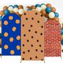 Moukeren 3 Pcs Cookie Theme Arch Backdrop Cover 4ft 5ft 6ft Chocolate Chip Cookie Theme Arch Covers Spandex Backdrop Stand for Birthday Baby Shower Ceremony Photography Party Decoration