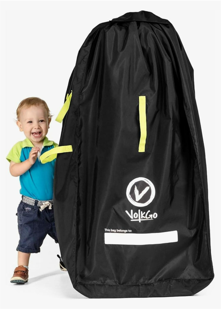 V VOLKGO Super Extra Large Stroller Bag for Airplane with Padded Backpack Shoulder Straps, Double Stroller Cover for Air Travel, Jogger & Carrier - Fits All, Gate Check Bag, Waterproof Travel Cover.