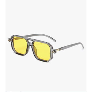 FEISEDY Vintage Square 70s Flat Aviator Sunglasses Women Men Classic Retro Stylish Frame UV400 Sunglasses B2622