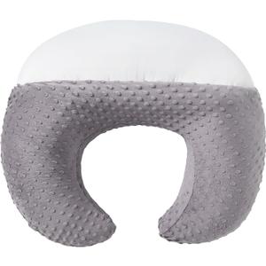 Upgraded Plus Size Nursing Pillow and Positioner for Breastfeeding and Bottle Feeding, Breast Feeding Pillows for Mom, Removable Nursing Pillow Cover (23.6 X 19.7 X 7.5 Inch, Rose Gray)